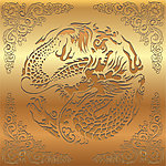 欧式金色花纹花边