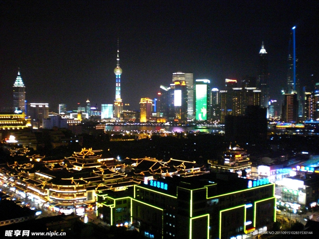 上海豫园外滩夜景(非高清)