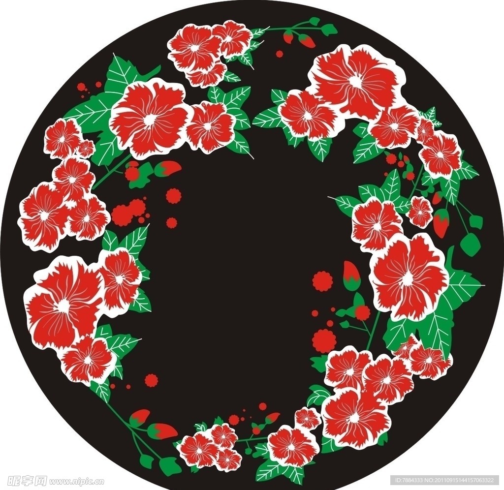 红色花 矢量