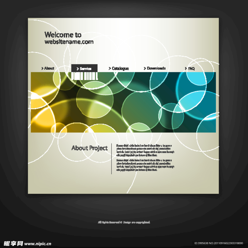 网站矢量模板