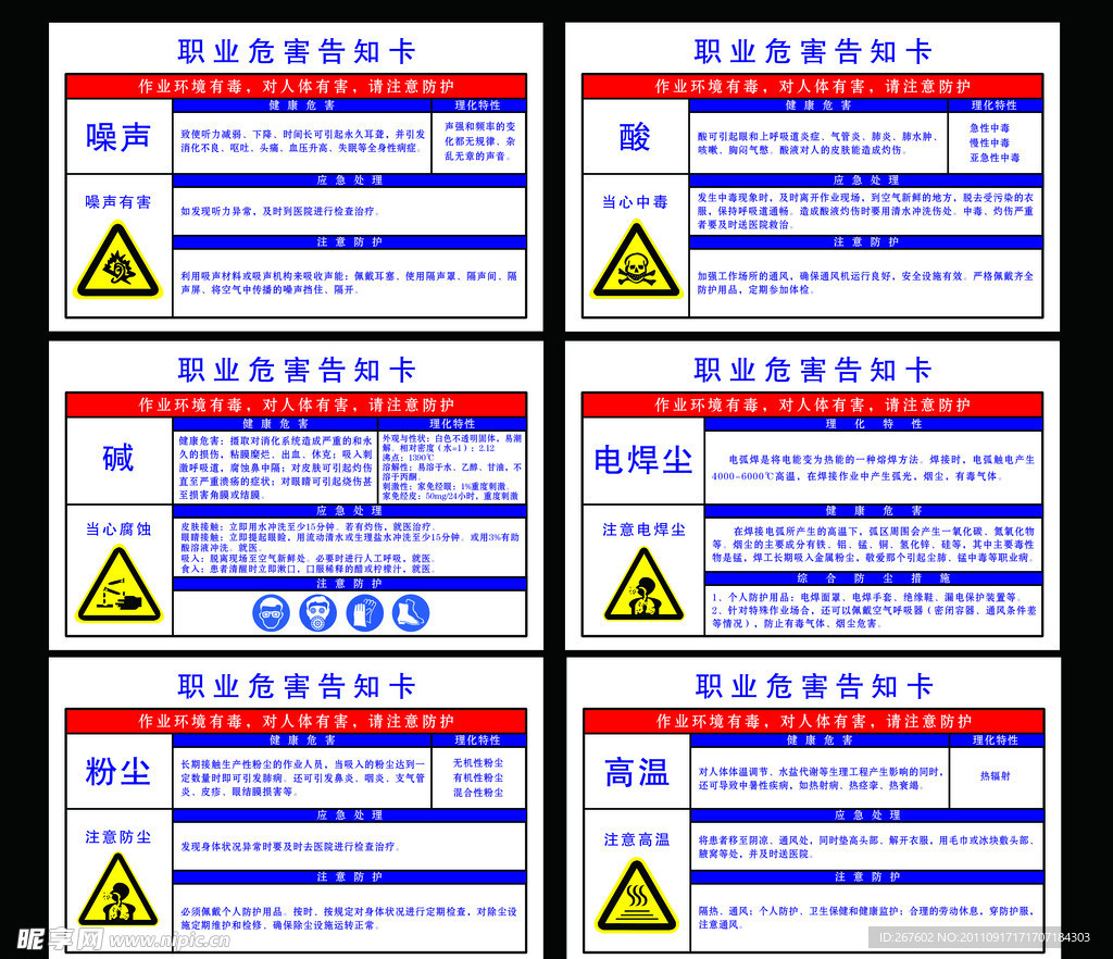 职业危害告知卡
