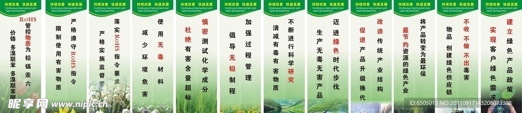 物质ROHS环境标语