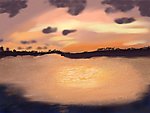 海上日落