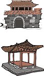 城墙与凉亭