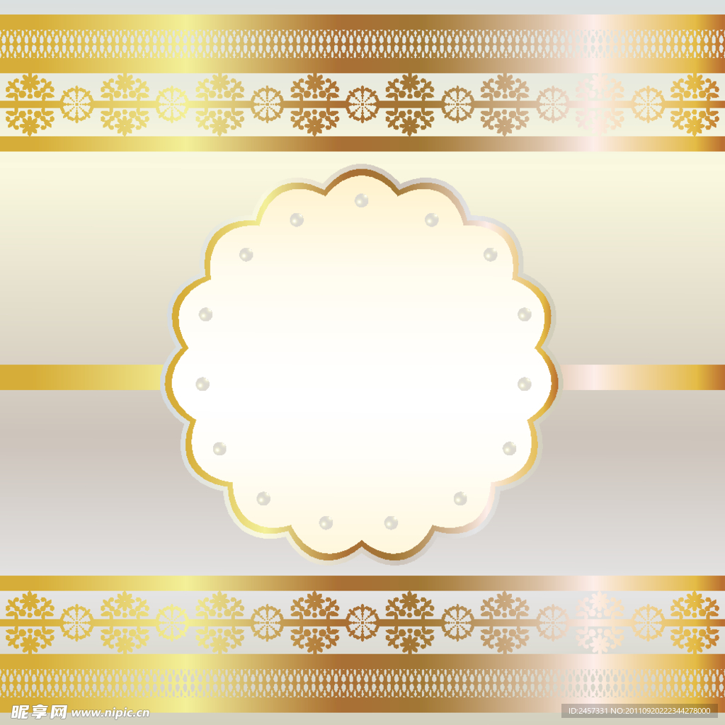 金色欧式花纹边框