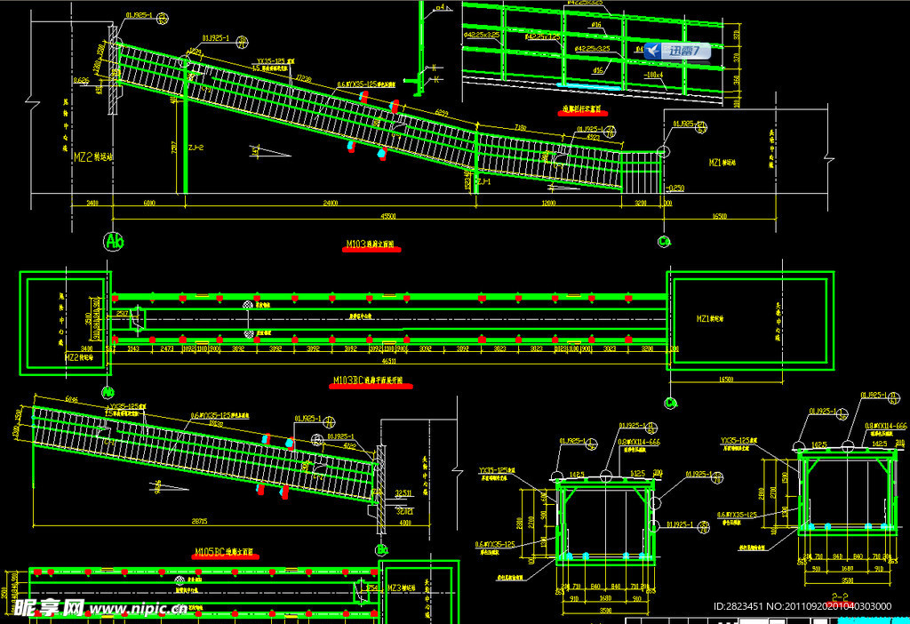 钢结构通廊建筑图