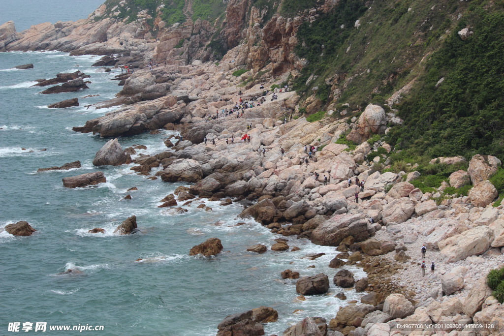 海边 岩石 大海