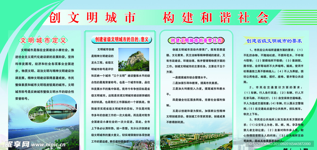 文明城市展板