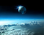 外太空的地球