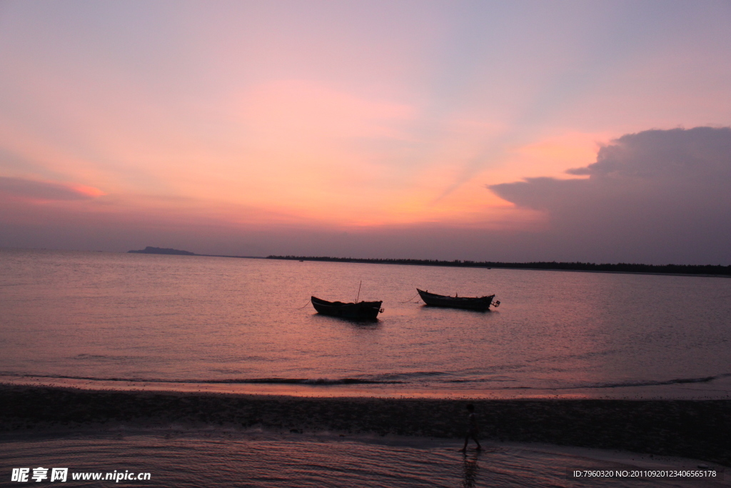 海边夕阳