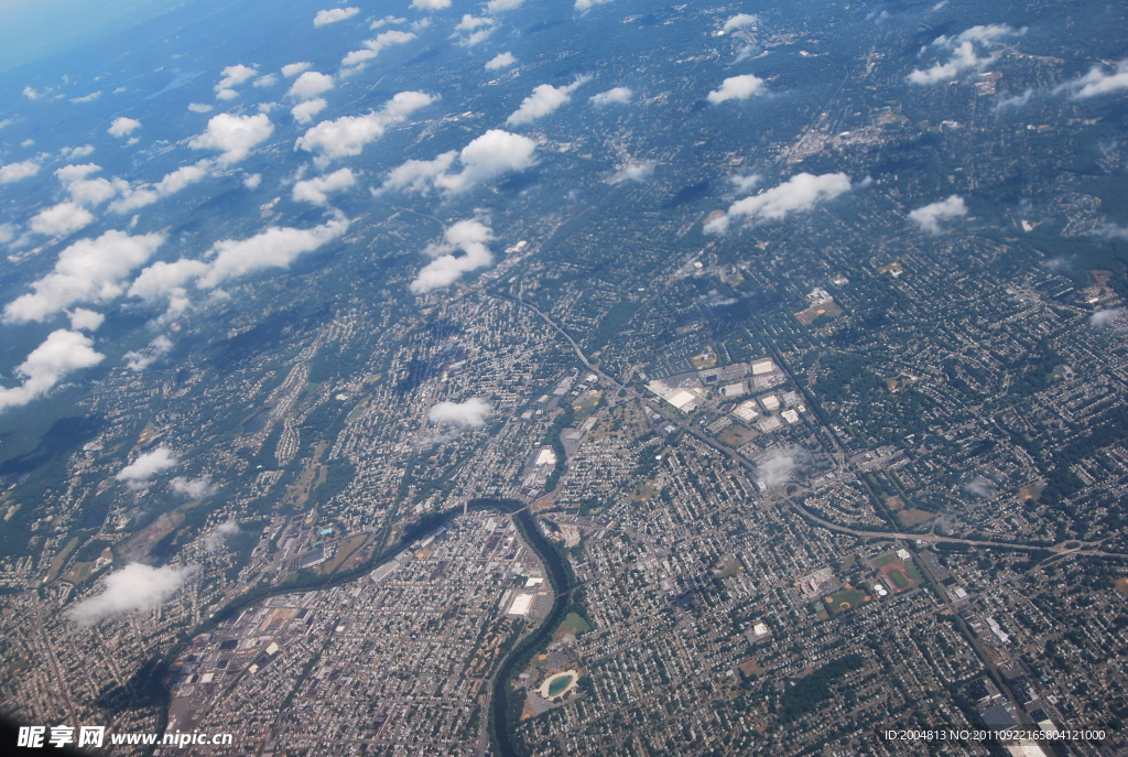 城市高空俯瞰图