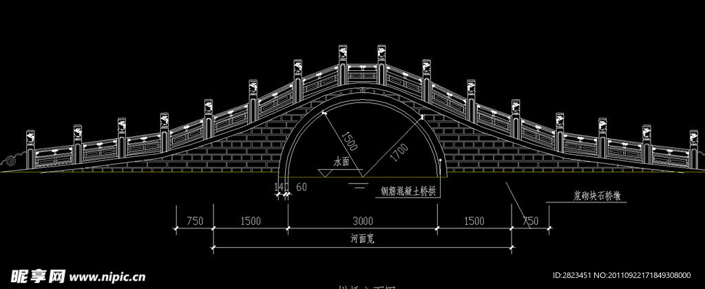 古典石桥建筑图