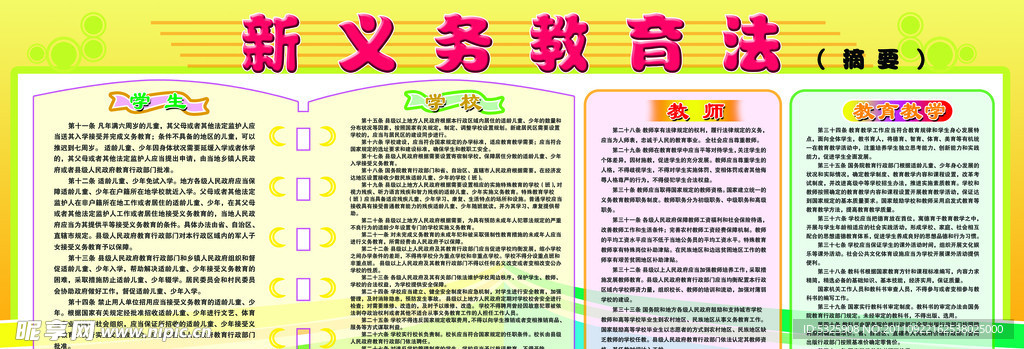 义务教育法展板