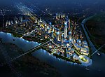 鸟瞰夜景效果图