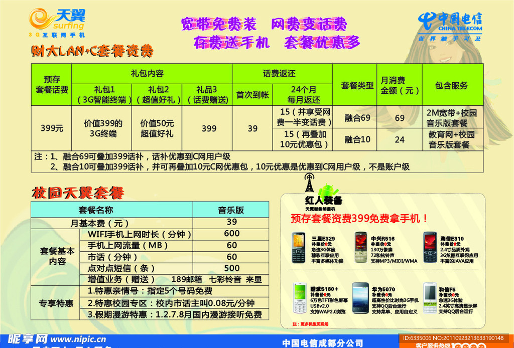 中国电信西财开学DM单