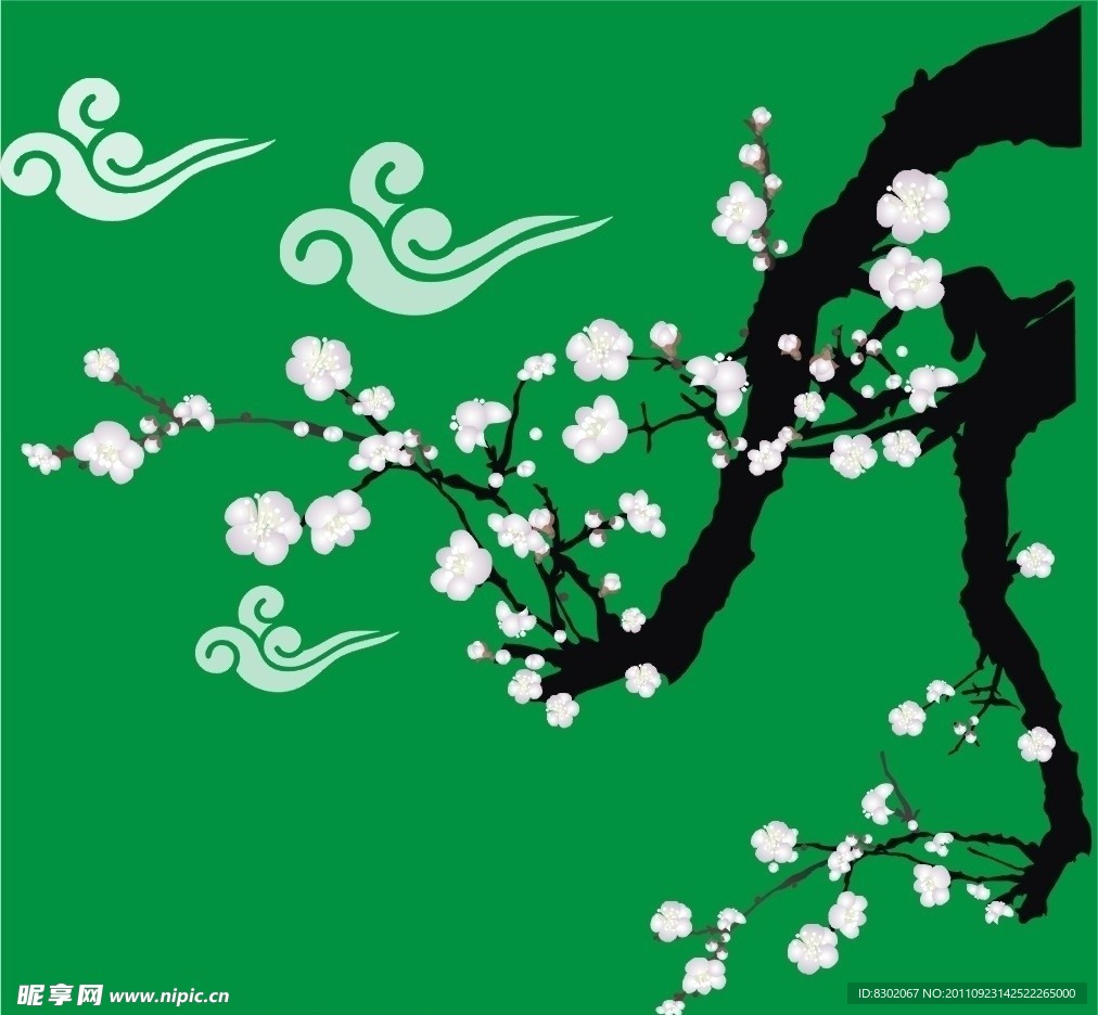 桃花 白云