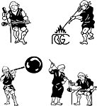 吹玻璃工艺过程图