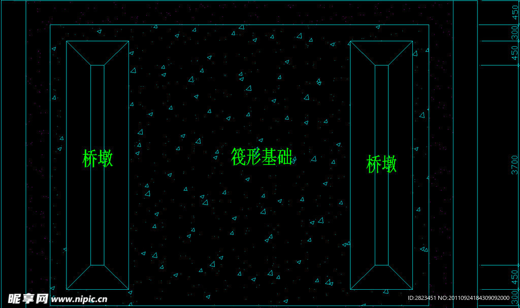 水泥桥基础平面