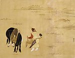 明宣宗狩猎图立轴