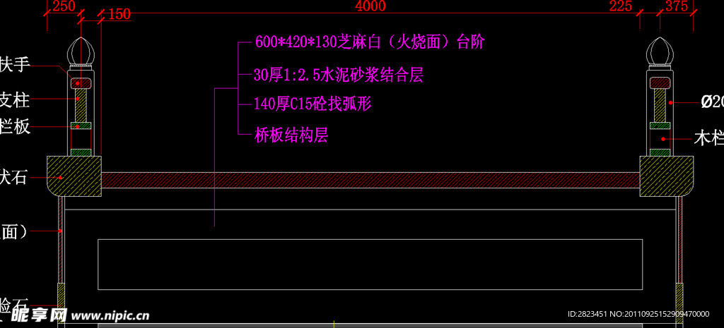 1号仿古桥装饰剖面