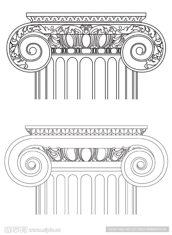 罗马柱 矢量图