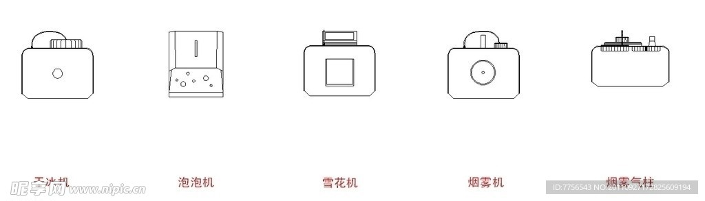 CAD舞美辅助效果设备平面图