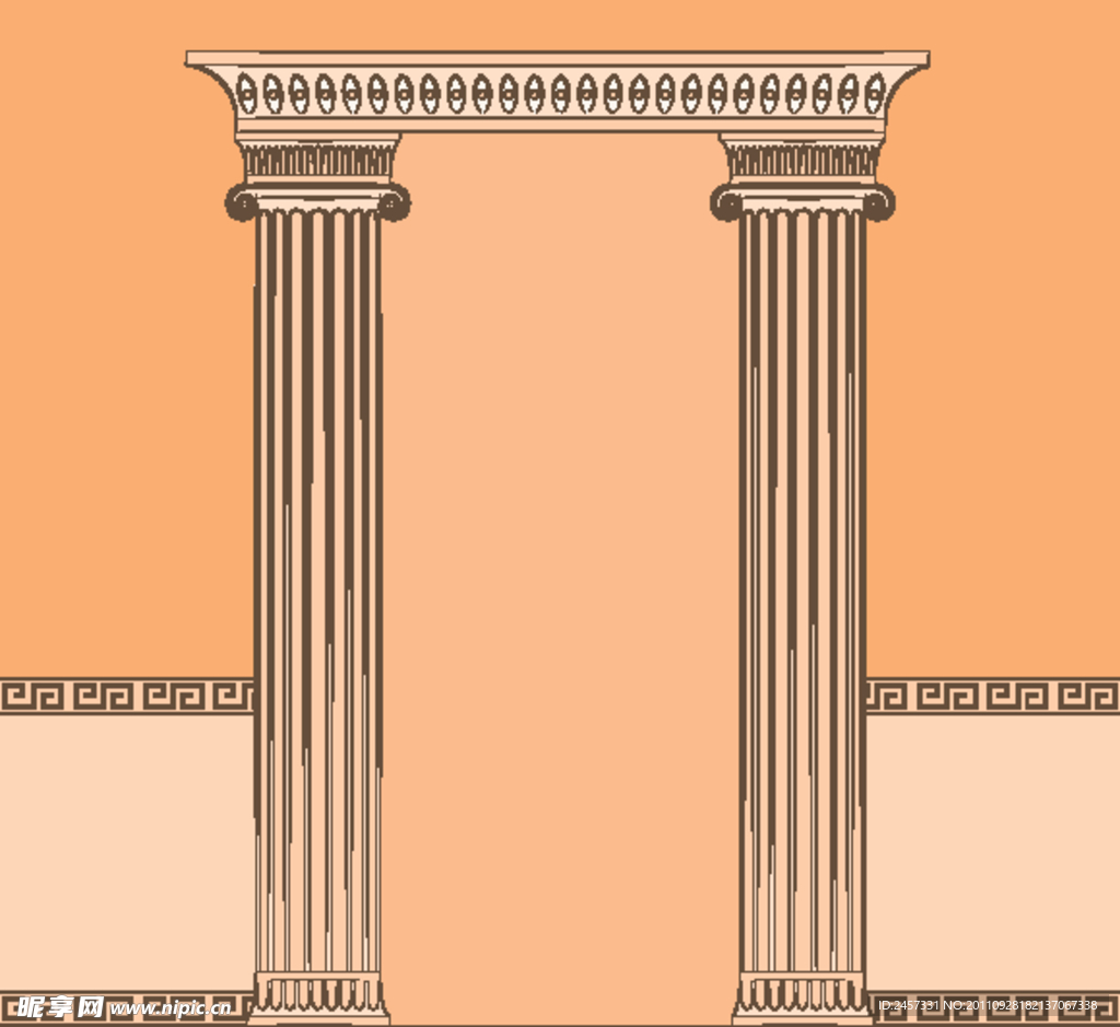 古希腊建筑图案