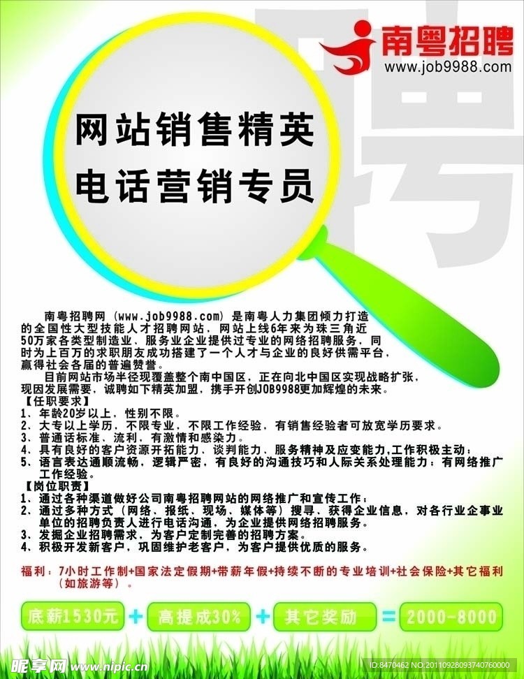 南粤人才招聘海报