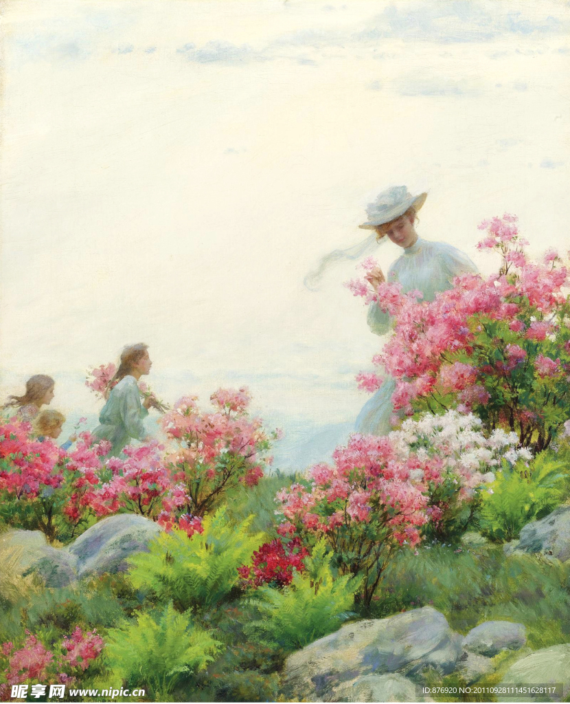 在野生杜鹃花中