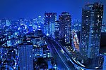 蓝色城市背景