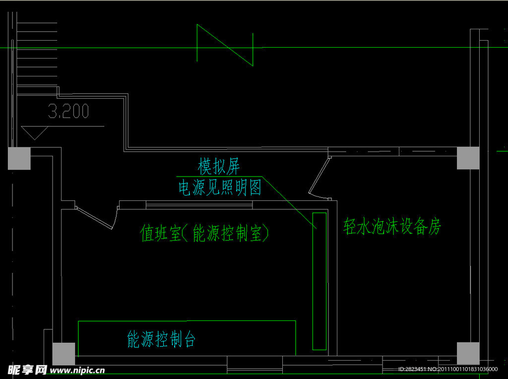 设备用房夹层平面