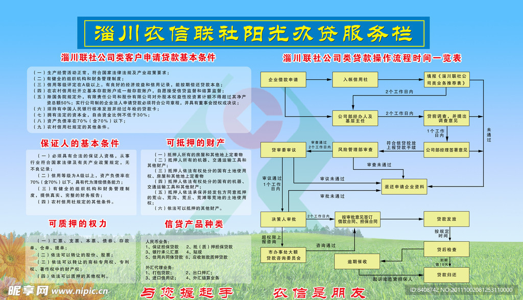 农信联社阳光办贷服务栏