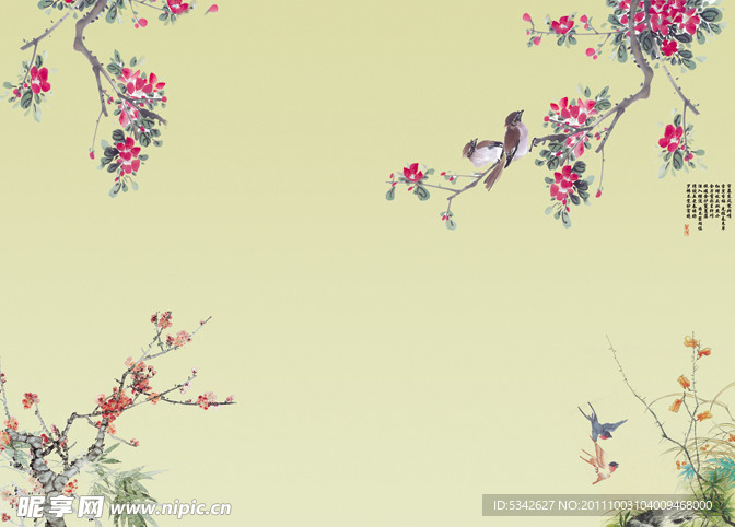 国画 背景素材