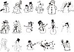 矢量 雪人