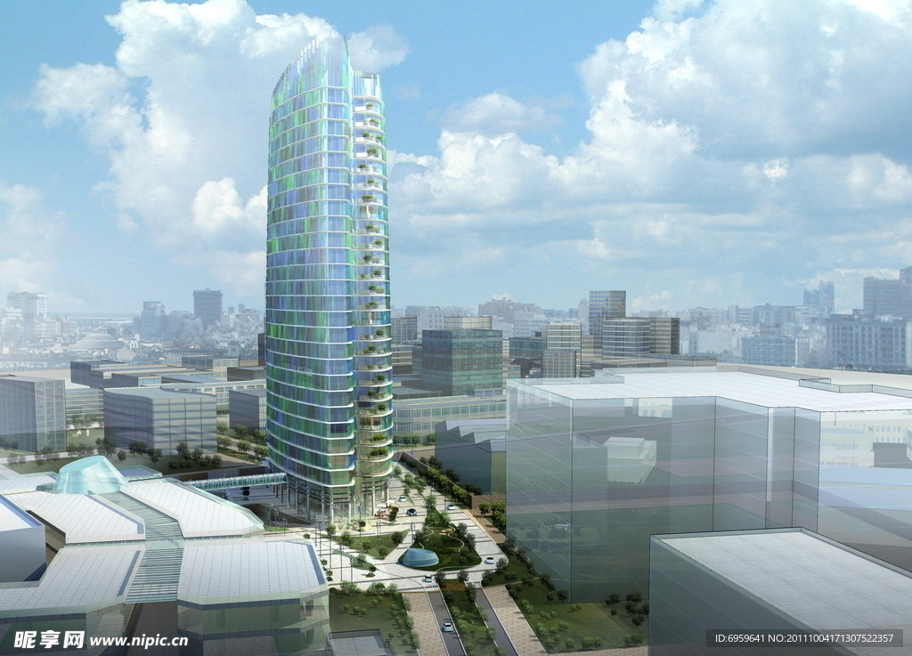 摩天大楼建筑效果图