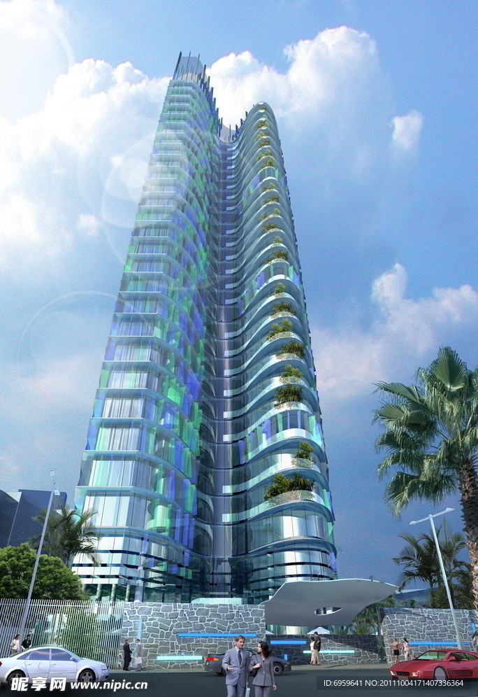 摩天大楼建筑效果图