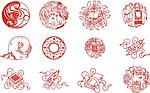矢量 古典 花纹