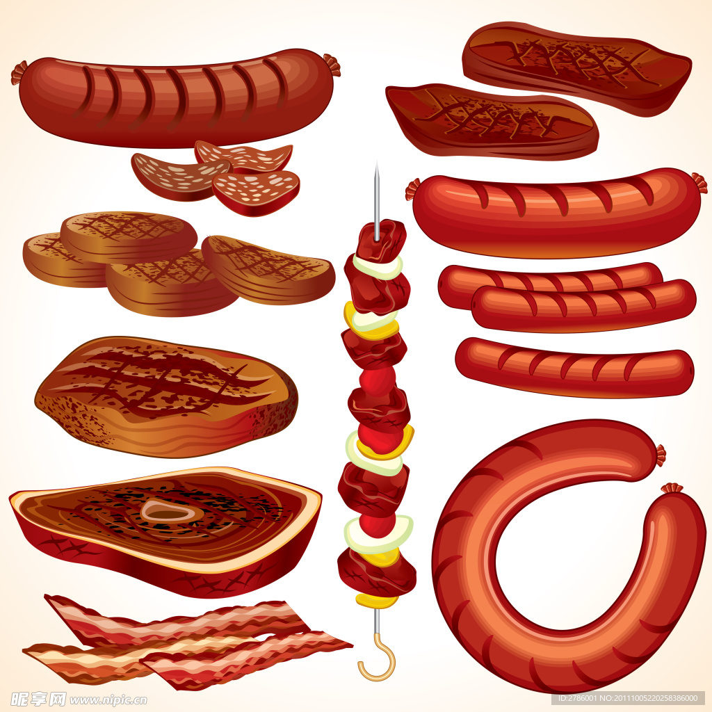 肉类插画