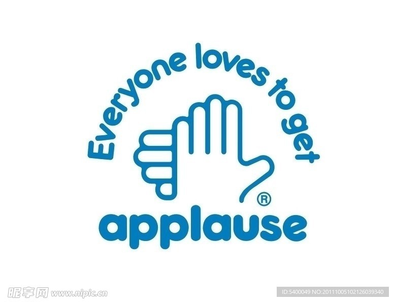 拍手矢量标志Applause品牌LOGO设计