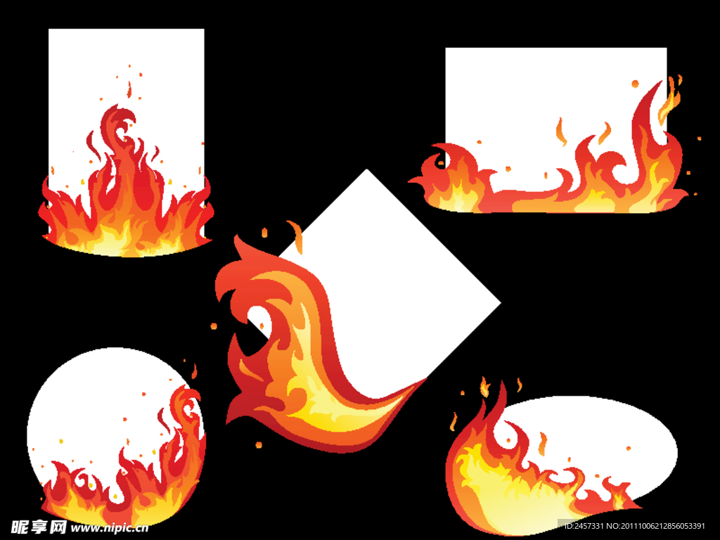 燃烧的纸张火焰