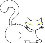 矢量猫轮廓猫