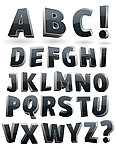 3d金属字母设计