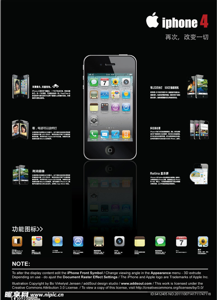 iphone4排版