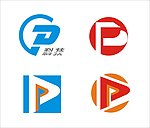 P字母标志设计