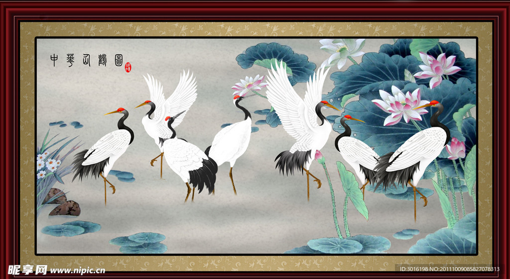 国画鹤