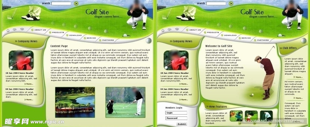 高尔夫球网页