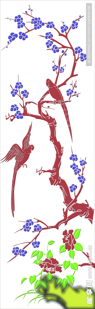 花鸟平开门