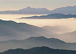 雾里的山