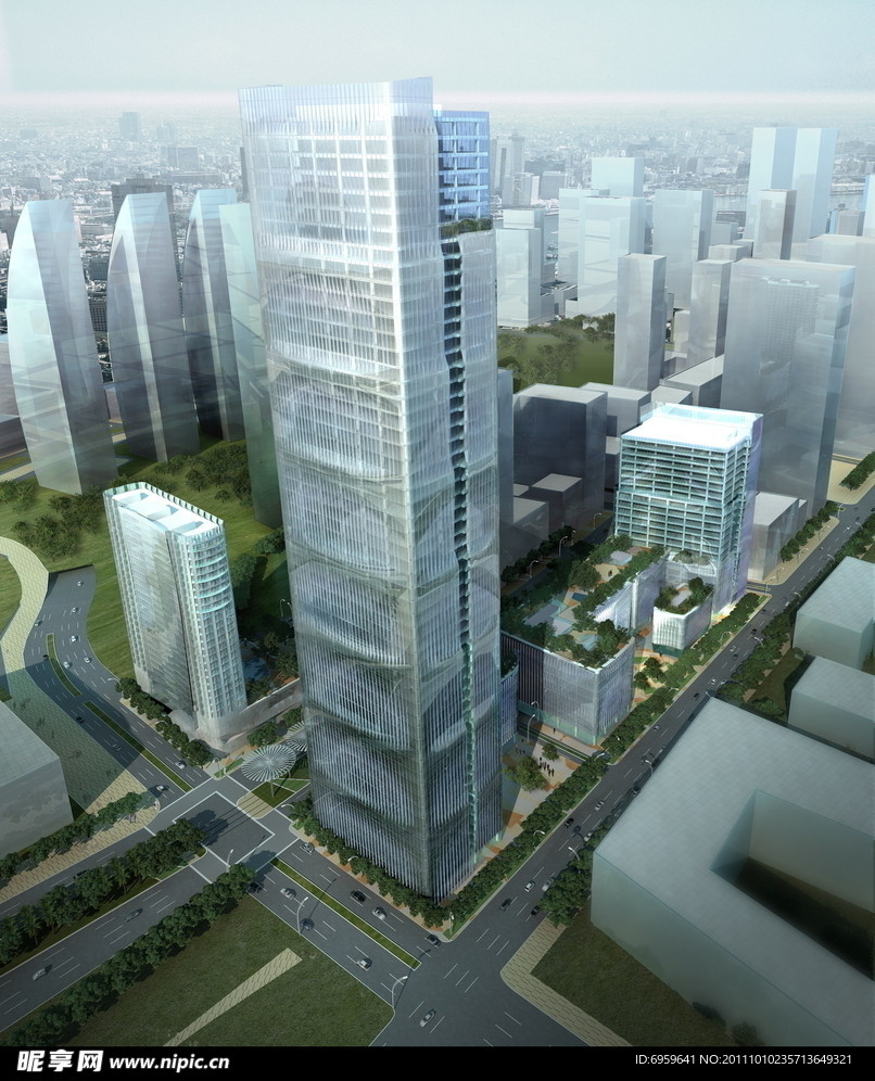 摩天大楼建筑效果图