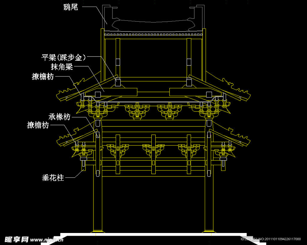 圣母殿正面大样